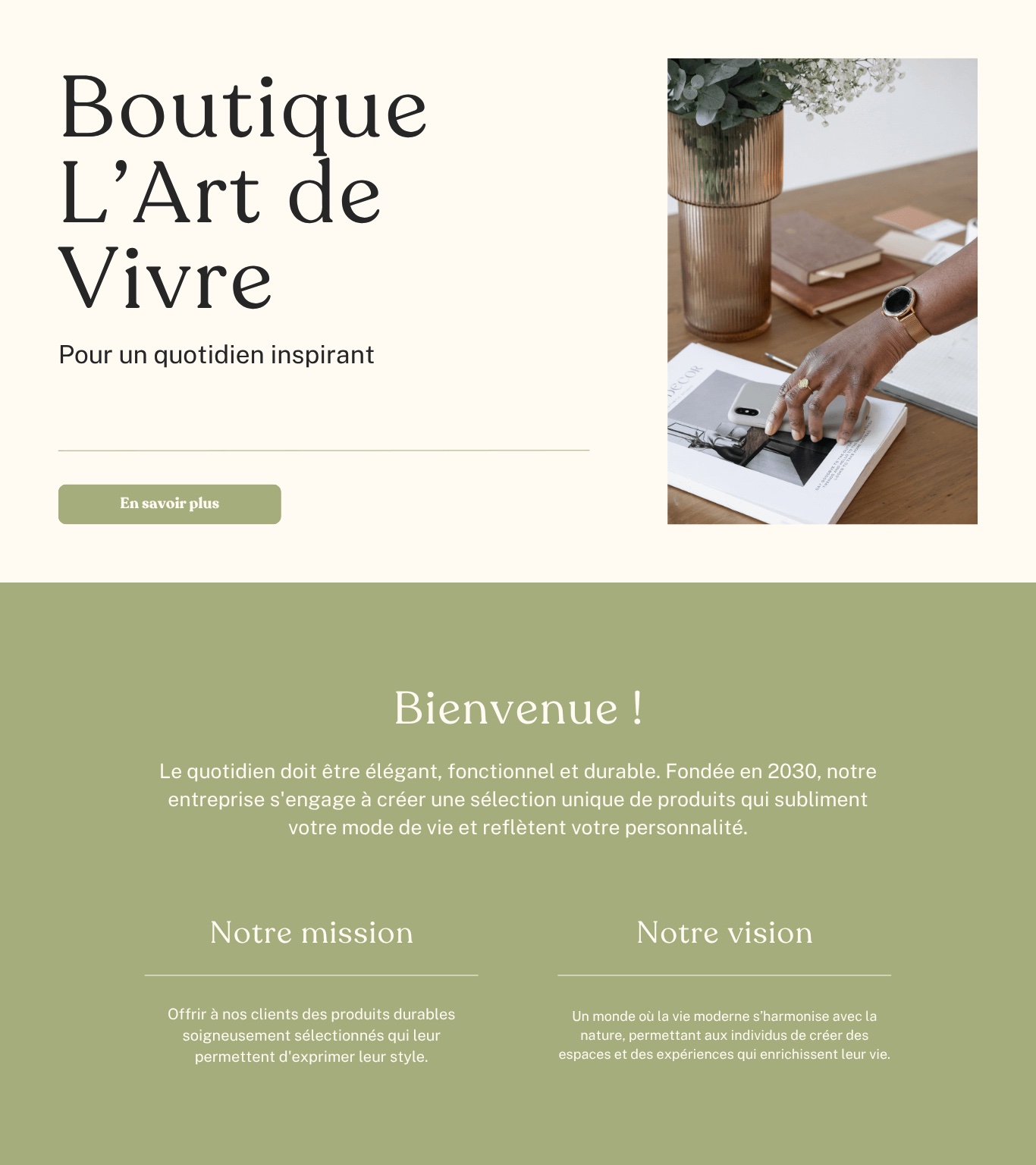 site web boutique